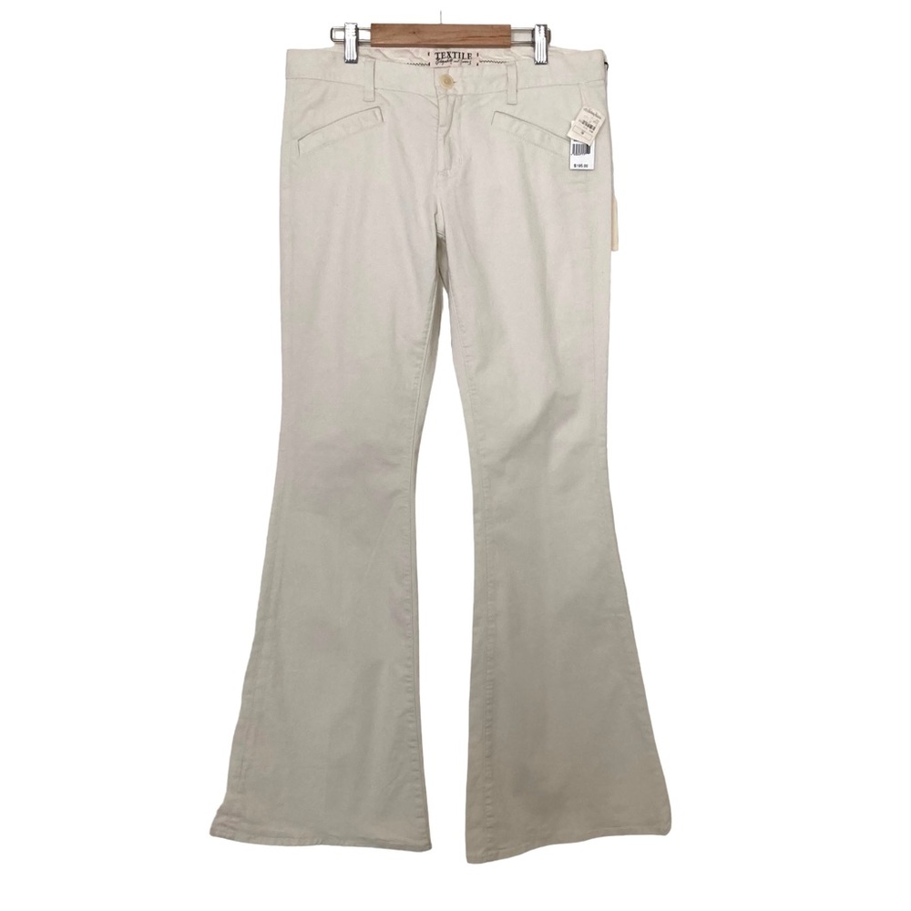 Elizabeth and James TEXTILE Light Khaki Linda Flare Pants 33” Long Tall